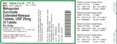 Label (70934 113 30   Rev A 05 18)